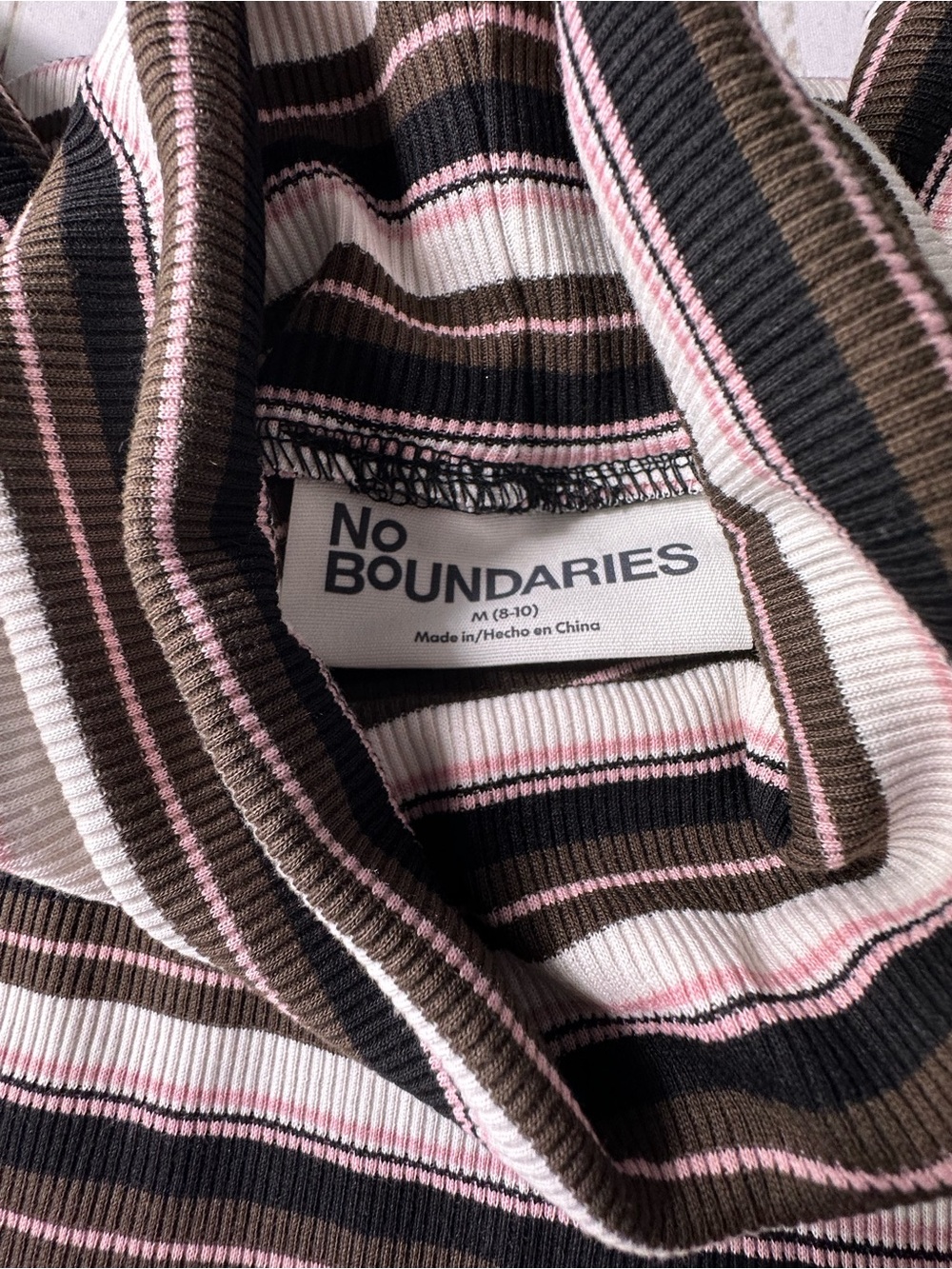 No Boundaries Striped Turtleneck Mini Dress - Black & White - Picture 4 of 9
